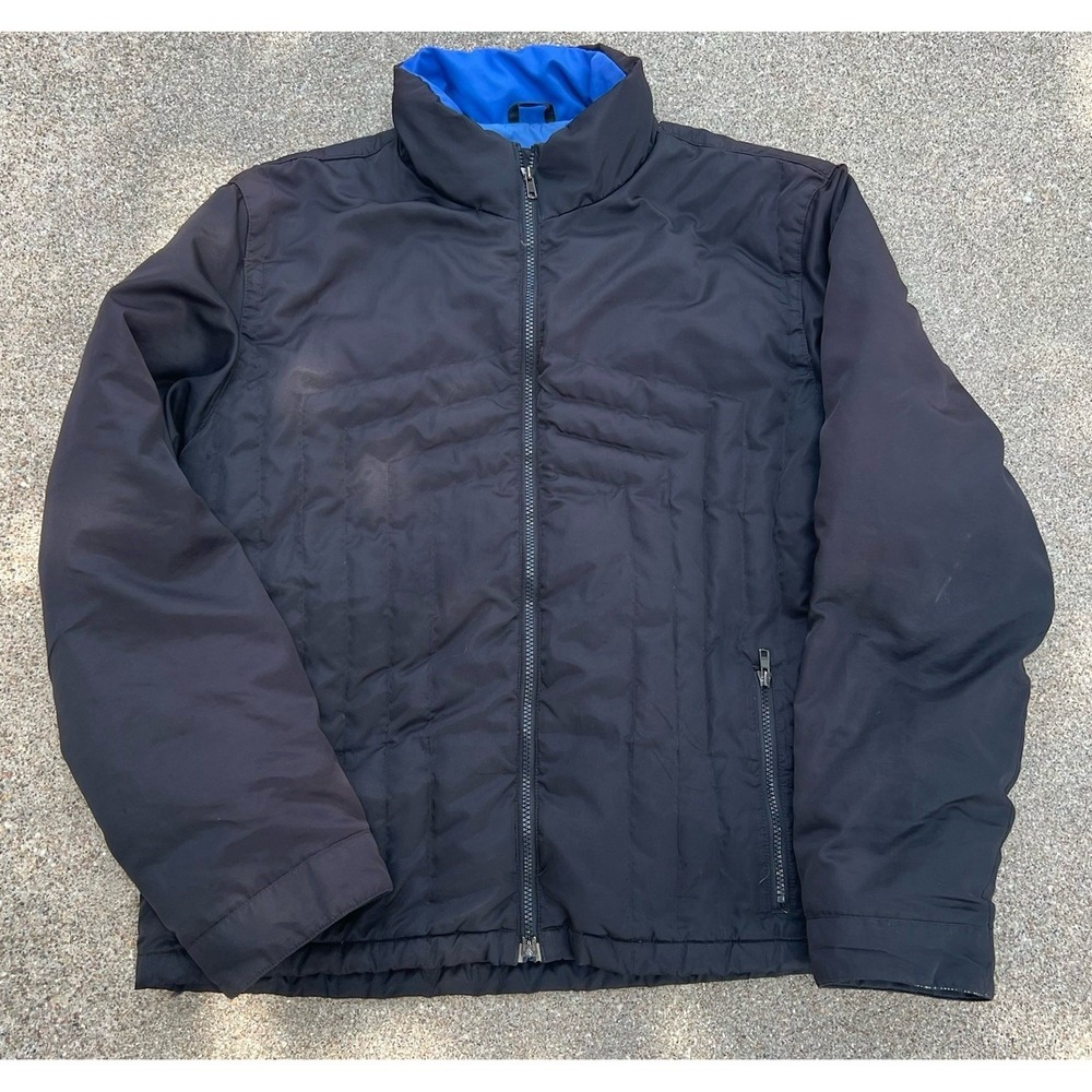 Vintage Eddie Bauer Premium Goose Down Puffer Jacket Coat Men's‎ Black XL